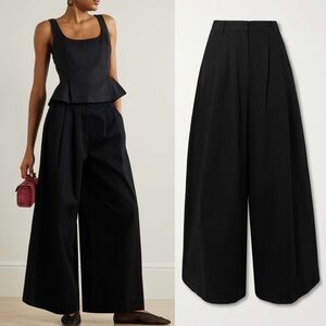 POSSE Wesley Wide Leg Trouser Black Waist 25"